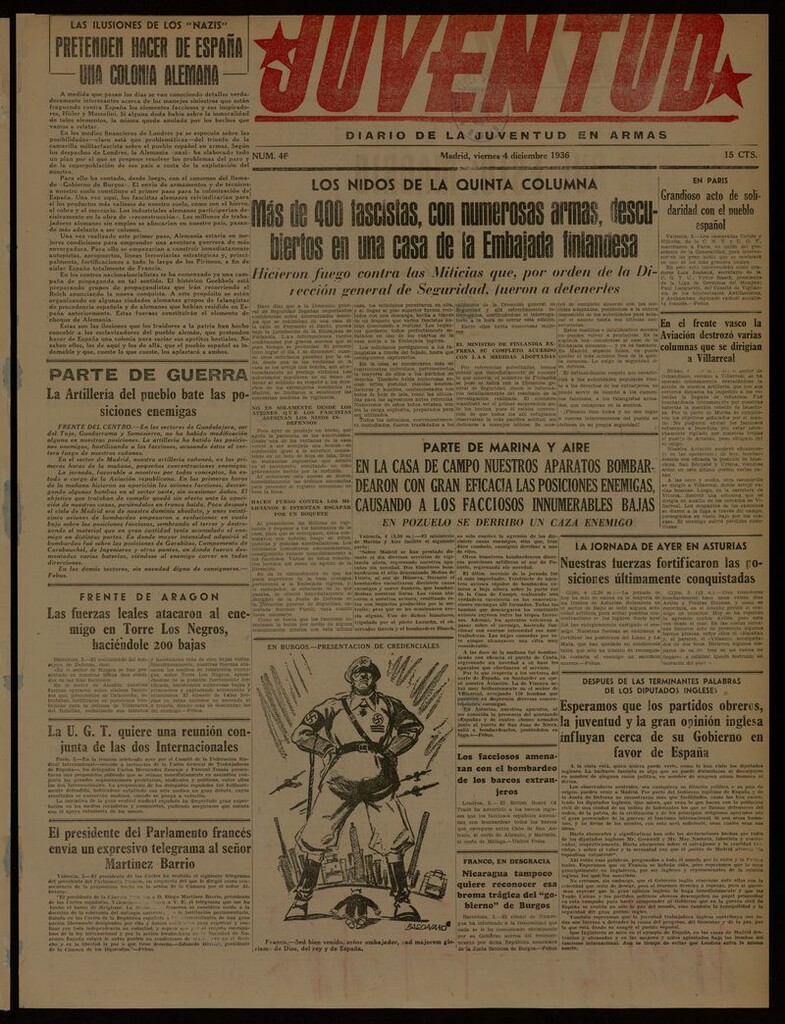 Miniatura de Juventud: diario de la juventud en armas del 4 de diciembre de 1936