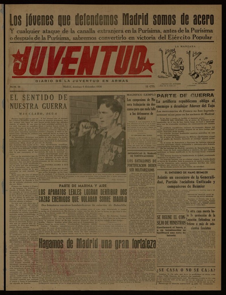 Miniatura de Juventud: diario de la juventud en armas del 6 de diciembre de 1936