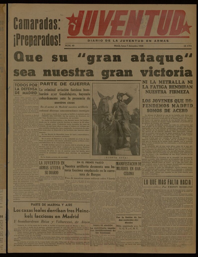 Miniatura de Juventud: diario de la juventud en armas del 7 de diciembre de 1936