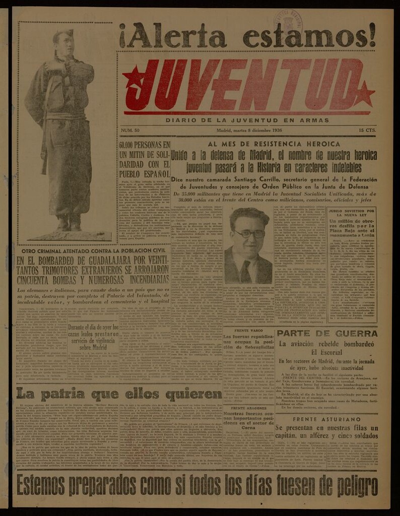 Miniatura de Juventud: diario de la juventud en armas del 8 de diciembre de 1936