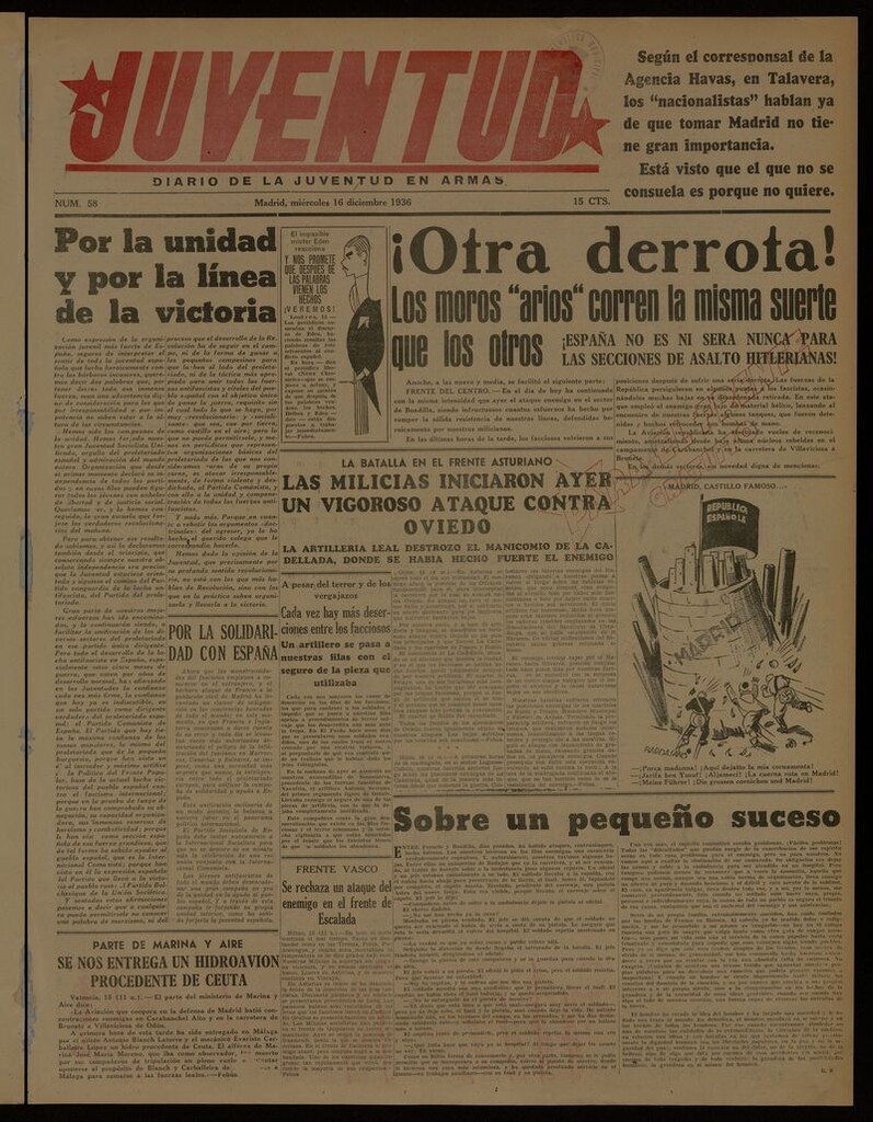 Miniatura de Juventud: diario de la juventud en armas del 16 de diciembre de 1936