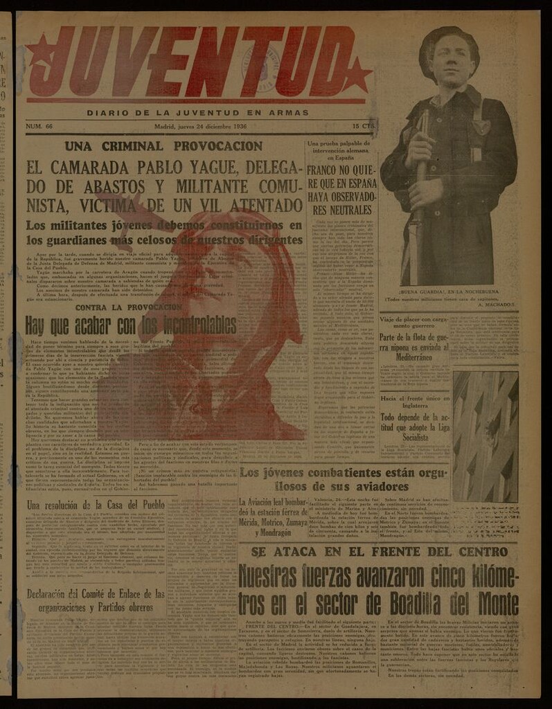 Miniatura de Juventud: diario de la juventud en armas del 24 de diciembre de 1936