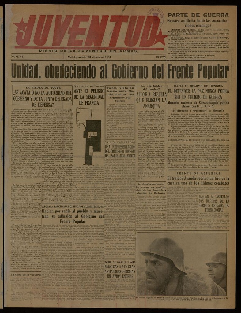 Miniatura de Juventud: diario de la juventud en armas del 26 de diciembre de 1936