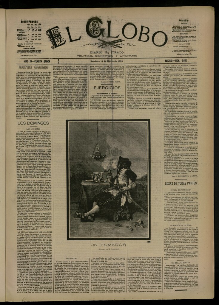 Miniatura de El Globo : diario ilustrado del 11 de marzo de 1894, nº 6695