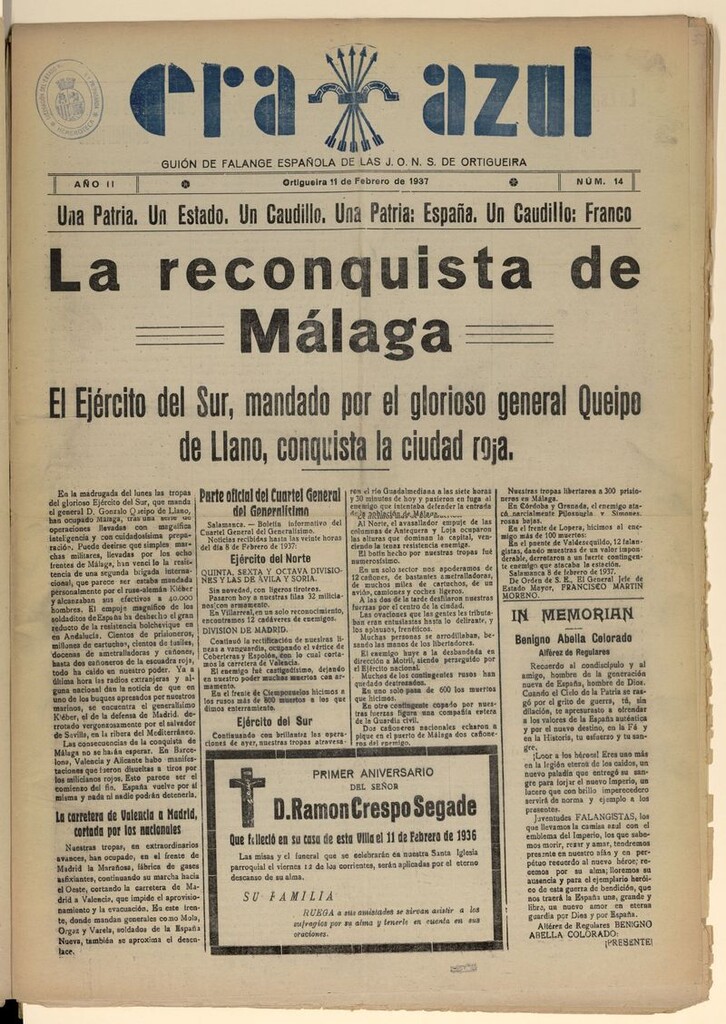 Miniatura de Era Azul del 11 de febrero de 1937