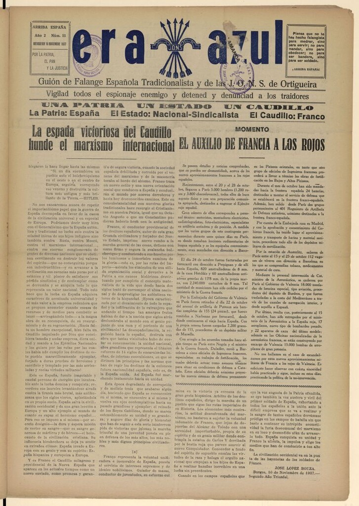 Miniatura de Era Azul del 18 de noviembre de 1937