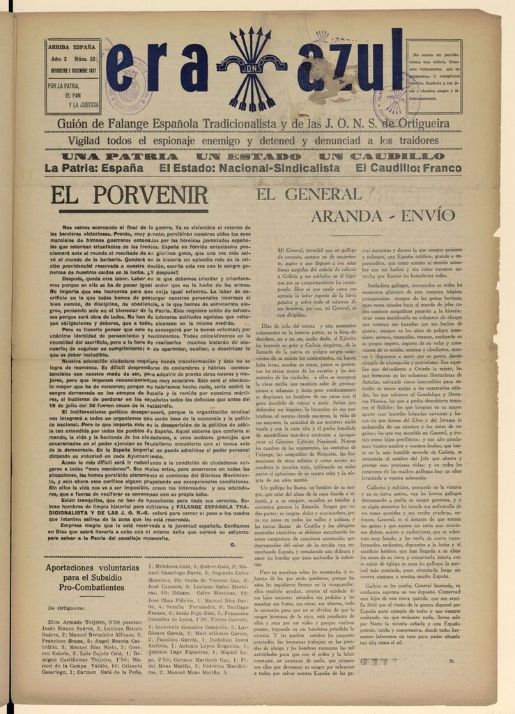 Miniatura de Era Azul del 2 de diciembre de 1937