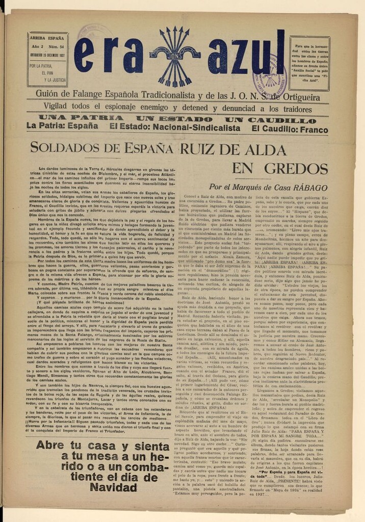 Miniatura de Era Azul del 23 de diciembre de 1937
