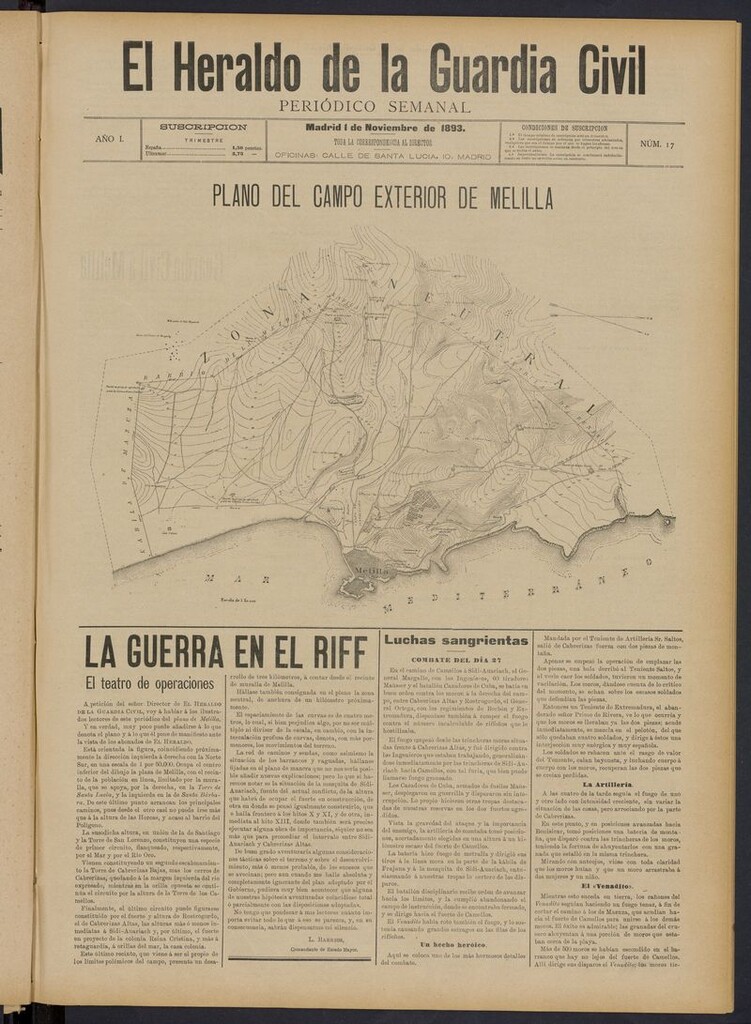 Miniatura de Heraldo de la Guardia Civil del 1 de noviembre de 1893