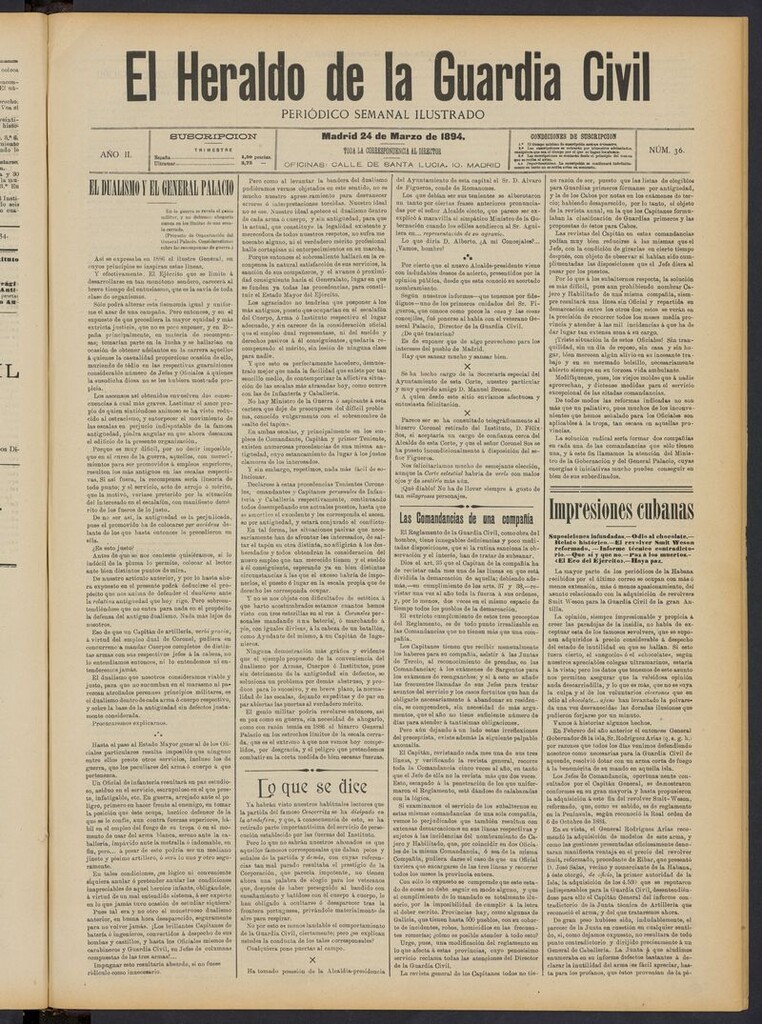 Miniatura de Heraldo de la Guardia Civil del 24 de marzo de 1894