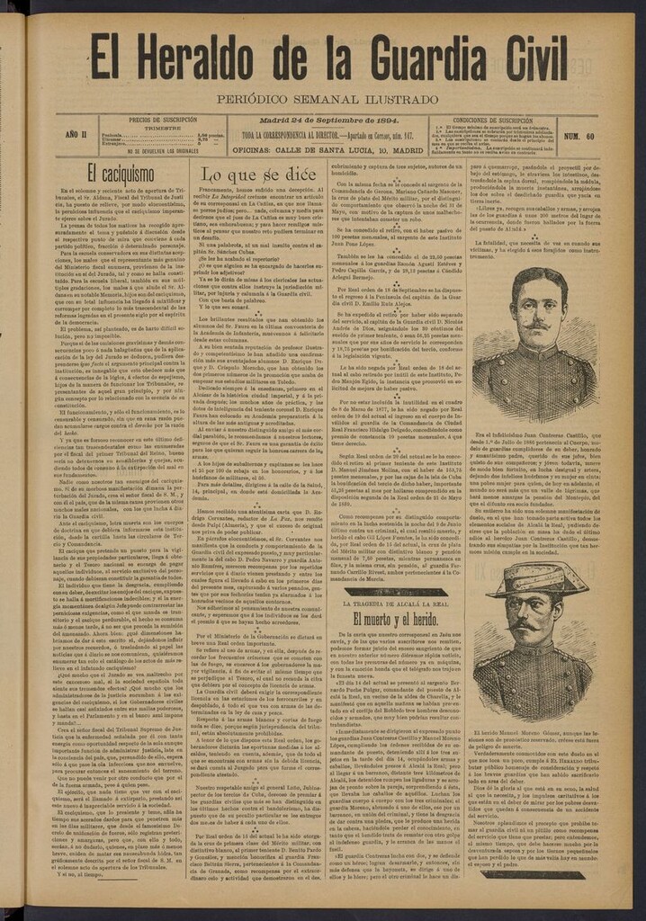 Miniatura de Heraldo de la Guardia Civil del 24 de septiembre de 1894