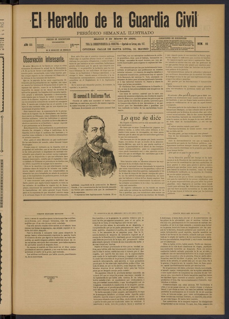 Miniatura de Heraldo de la Guardia Civil del 8 de marzo de 1895