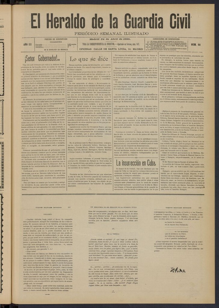 Miniatura de Heraldo de la Guardia Civil del 24 de abril de 1895