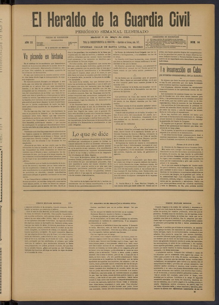Miniatura de Heraldo de la Guardia Civil del 8 de mayo de 1895