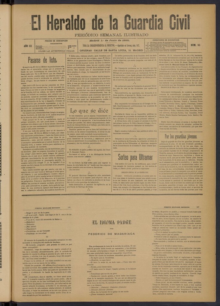 Miniatura de Heraldo de la Guardia Civil del 1 de junio de 1895
