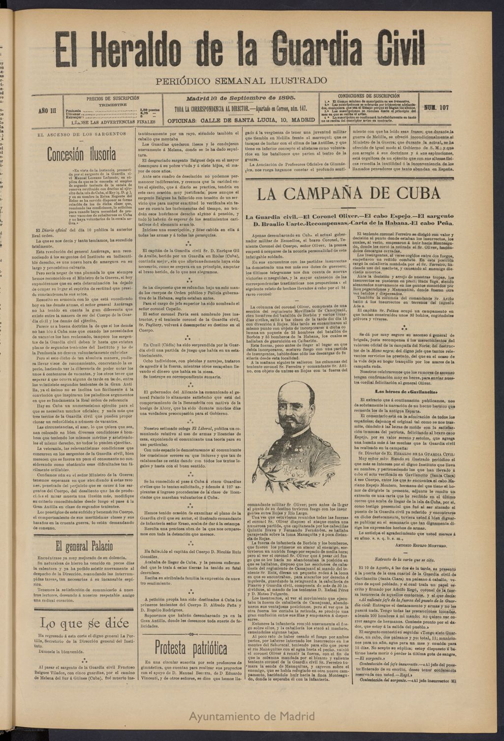Miniatura de Heraldo de la Guardia Civil del 16 de septiembre de 1895