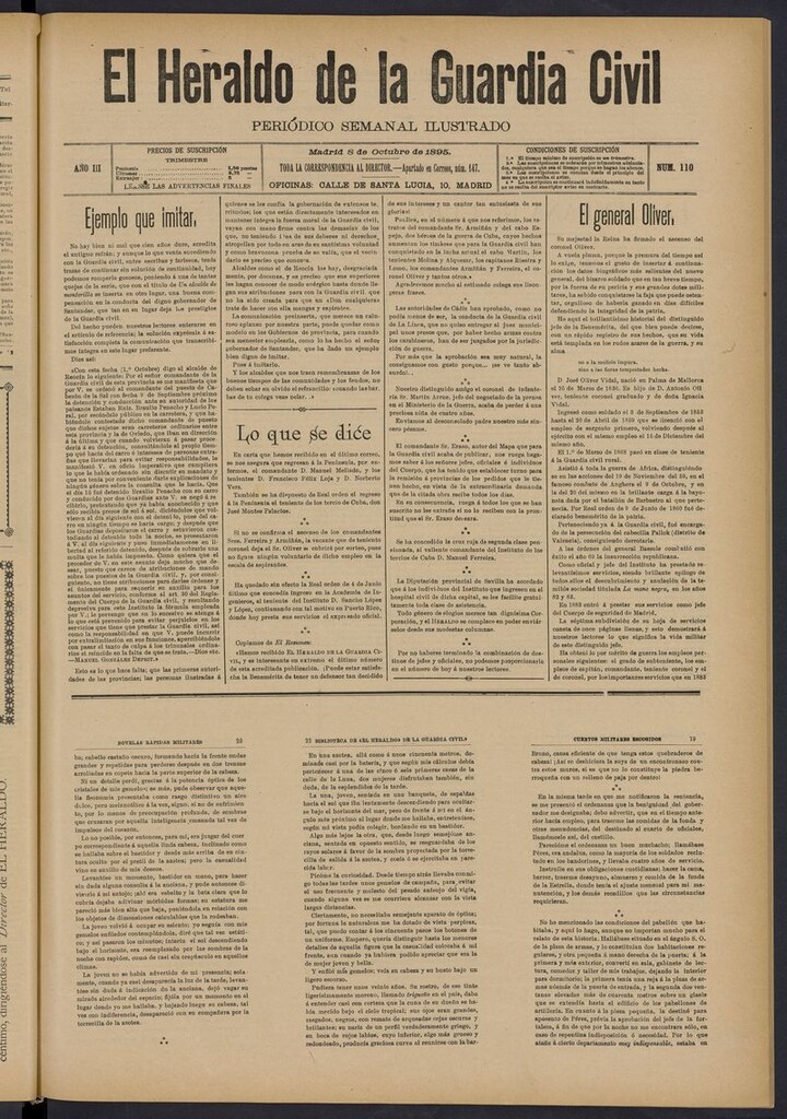 Miniatura de Heraldo de la Guardia Civil del 8 de octubre de 1895