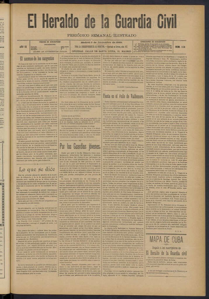 Miniatura de Heraldo de la Guardia Civil del 8 de diciembre de 1895