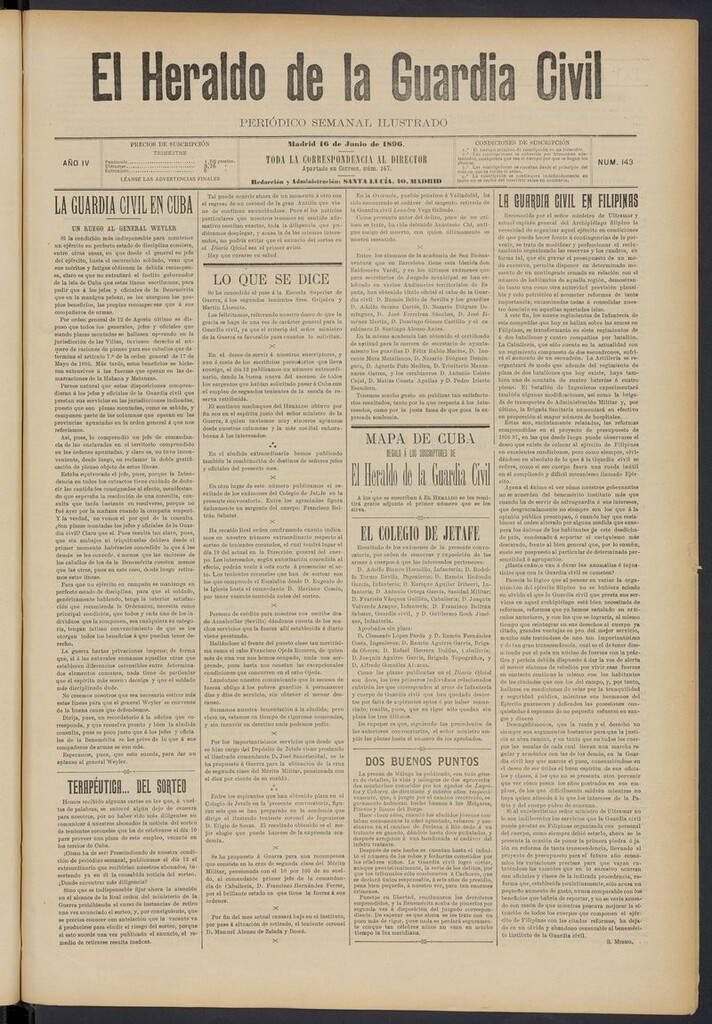 Miniatura de Heraldo de la Guardia Civil del 16 de junio de 1896