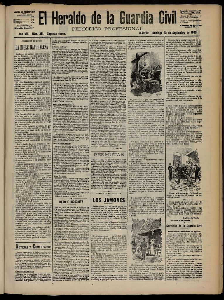 Miniatura de Heraldo de la Guardia Civil del 23 de septiembre de 1900
