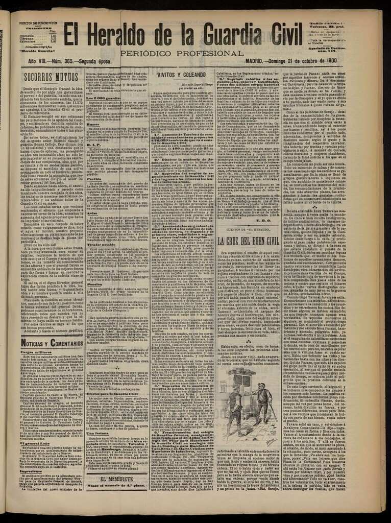 Miniatura de Heraldo de la Guardia Civil del 21 de octubre de 1900