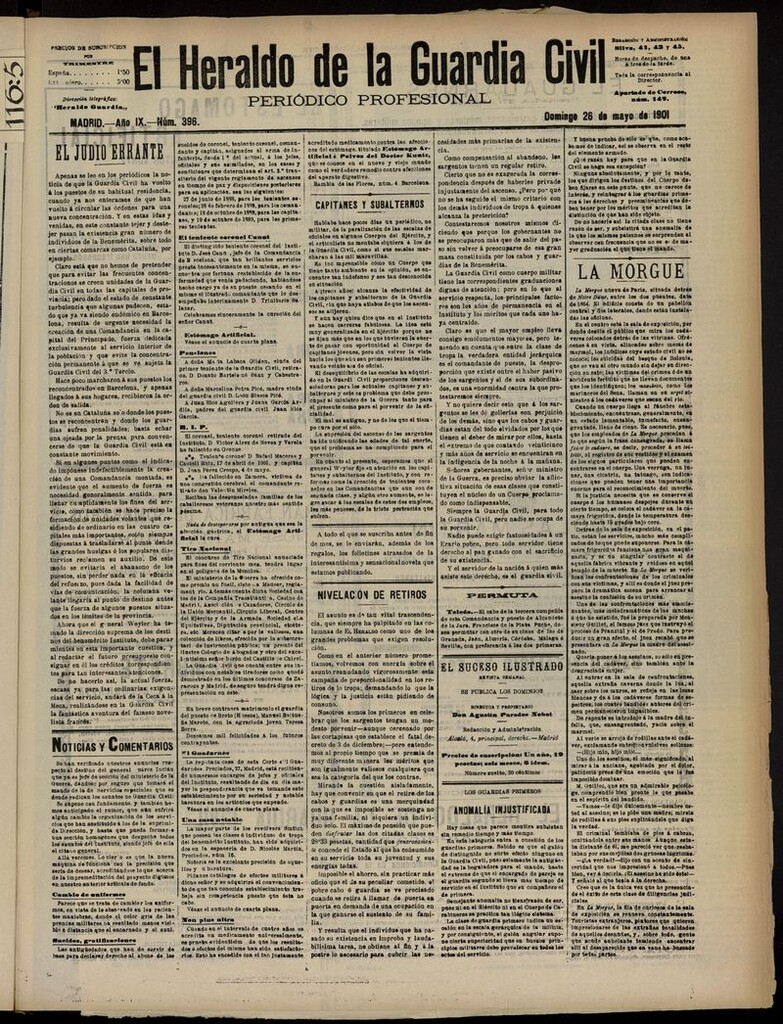 Miniatura de Heraldo de la Guardia Civil del 26 de mayo de 1901
