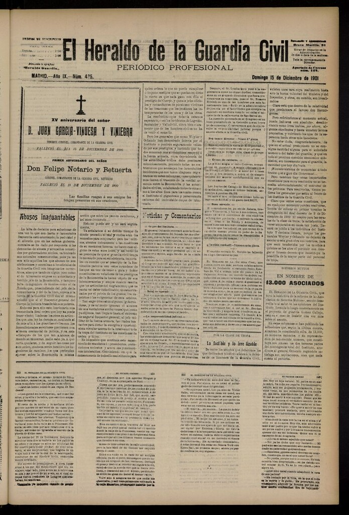 Miniatura de Heraldo de la Guardia Civil del 15 de diciembre de 1901