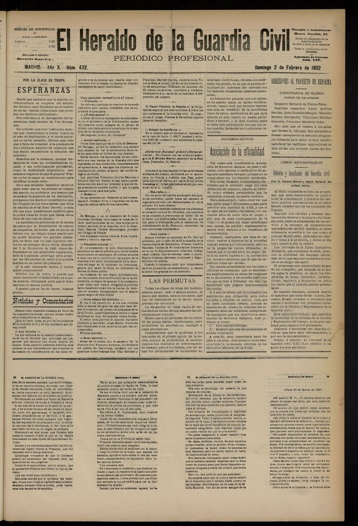 Miniatura de Heraldo de la Guardia Civil del 2 de febrero de 1902