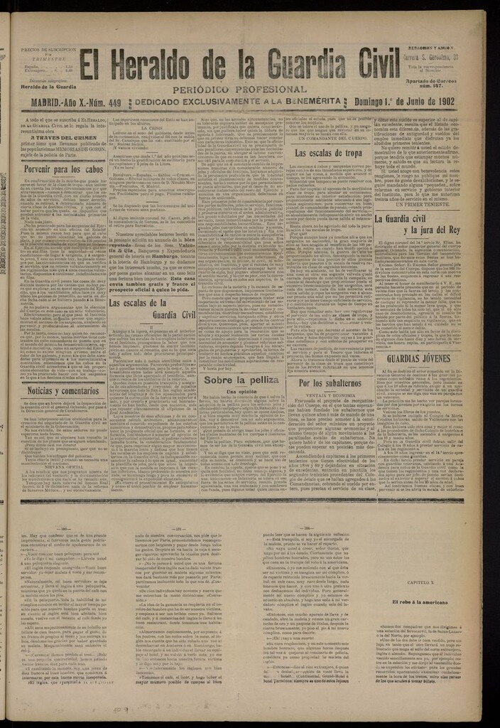 Miniatura de Heraldo de la Guardia Civil del 1 de junio de 1902