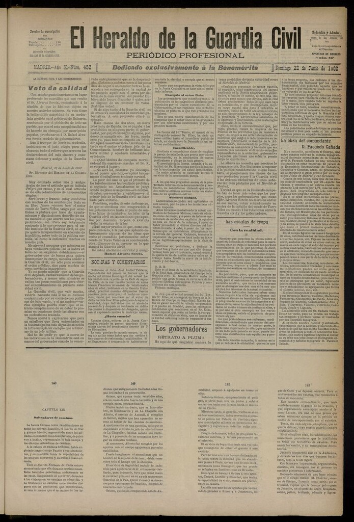 Miniatura de Heraldo de la Guardia Civil del 22 de junio de 1902