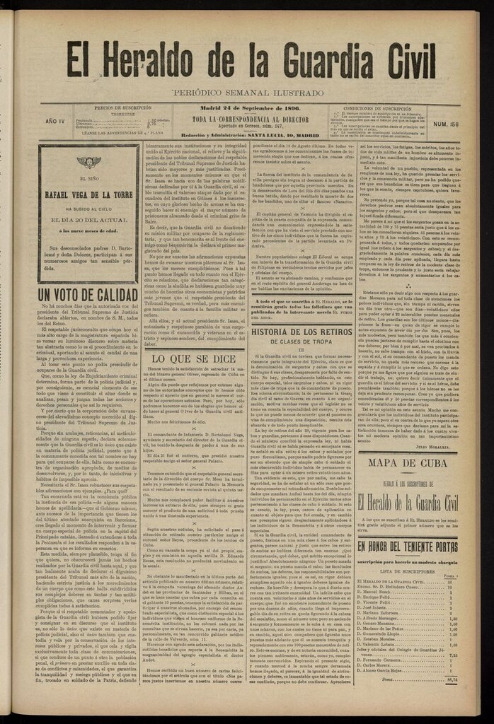 Miniatura de Heraldo de la Guardia Civil del 24 de septiembre de 1896