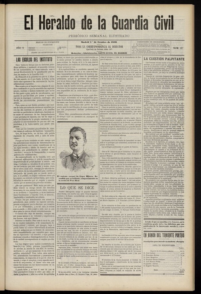 Miniatura de Heraldo de la Guardia Civil del 1 de octubre de 1896