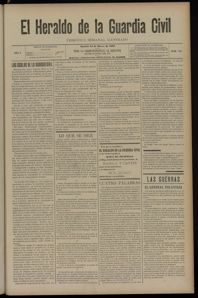Miniatura de Heraldo de la Guardia Civil del 24 de marzo de 1897