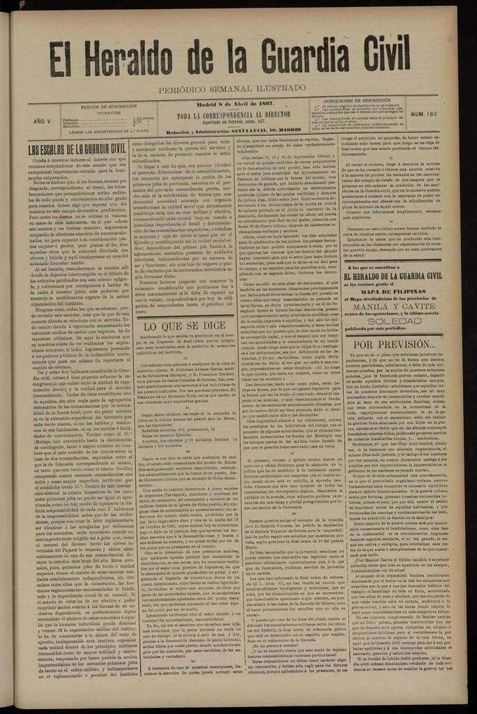 Miniatura de Heraldo de la Guardia Civil del 8 de abril de 1897