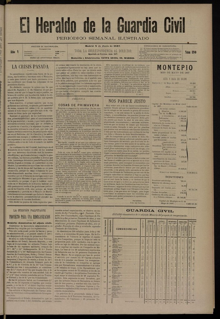 Miniatura de Heraldo de la Guardia Civil del 8 de junio de 1897