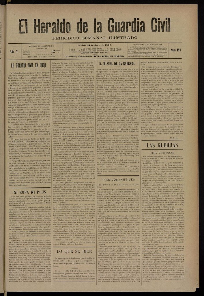 Miniatura de Heraldo de la Guardia Civil del 16 de junio de 1897
