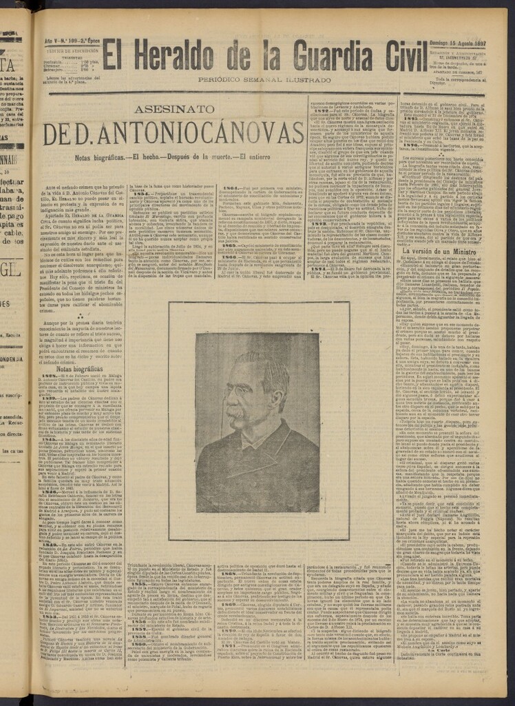 Miniatura de Heraldo de la Guardia Civil del 15 de agosto de 1897