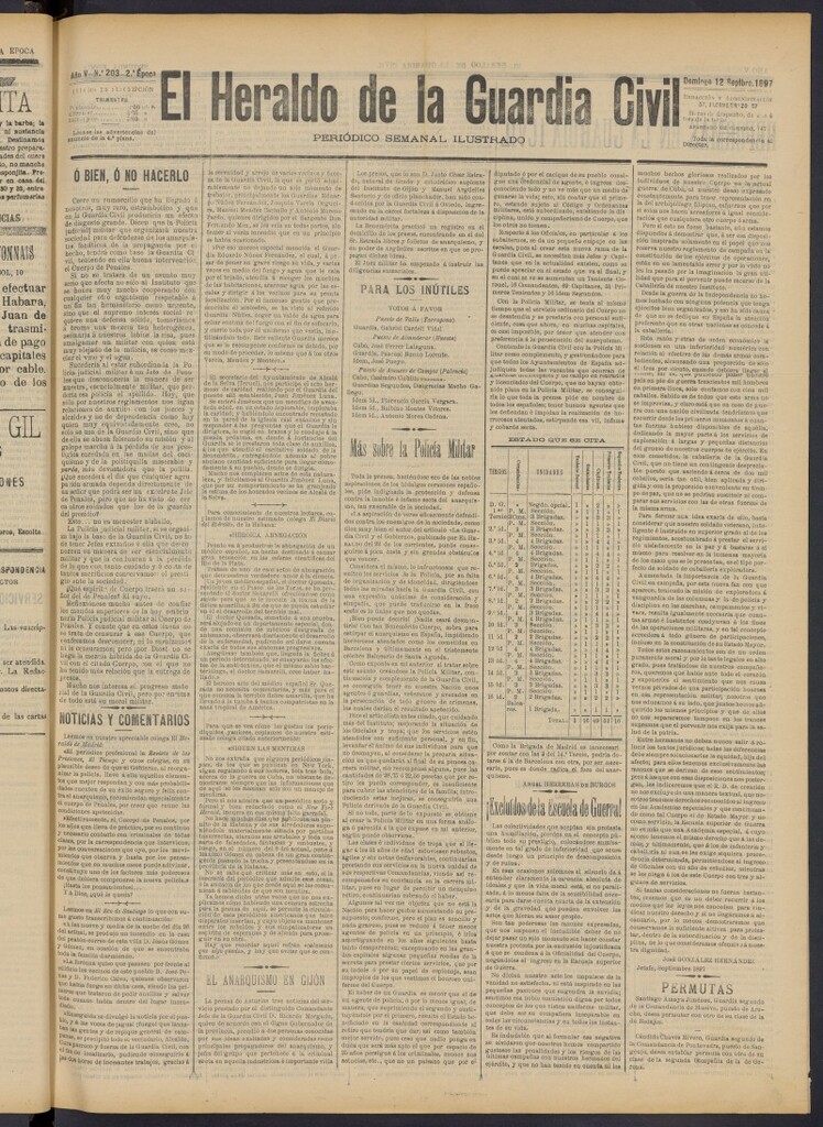 Miniatura de Heraldo de la Guardia Civil del 12 de septiembre de 1897