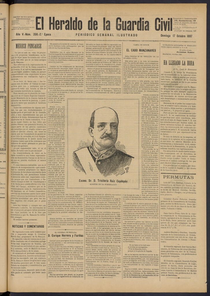 Miniatura de Heraldo de la Guardia Civil del 17 de octubre de 1897