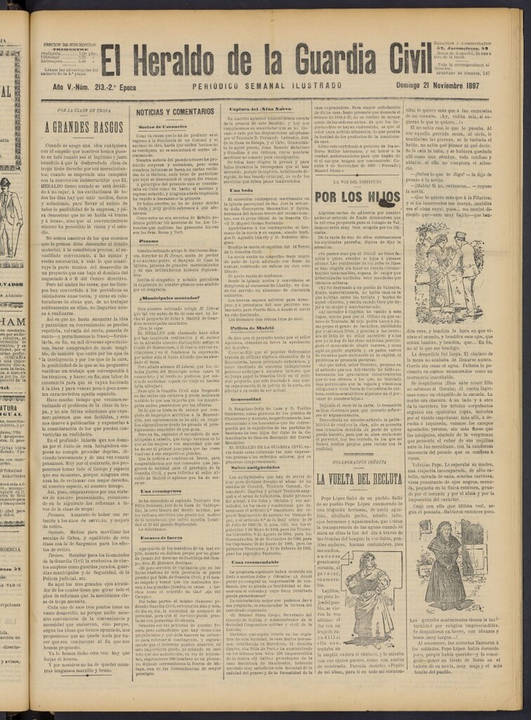 Miniatura de Heraldo de la Guardia Civil del 21 de noviembre de 1897