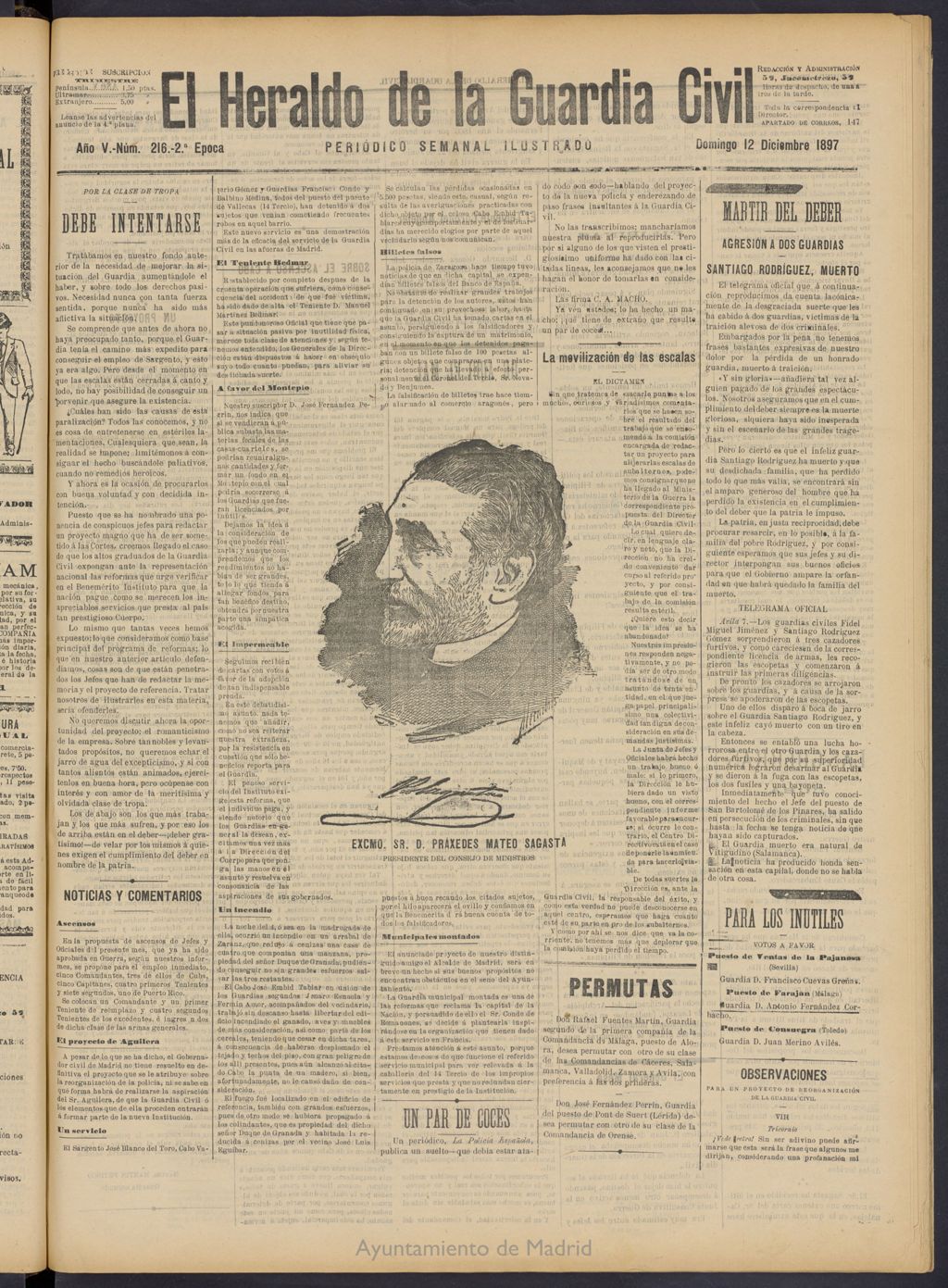 Miniatura de Heraldo de la Guardia Civil del 12 de diciembre de 1897