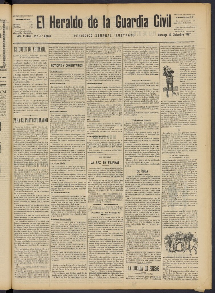 Miniatura de Heraldo de la Guardia Civil del 19 de diciembre de 1897