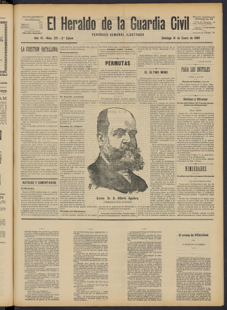Miniatura de Heraldo de la Guardia Civil del 16 de enero de 1898