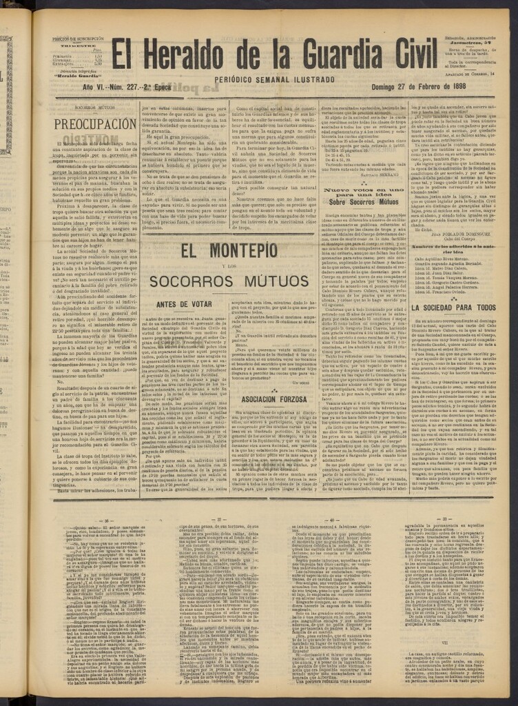 Miniatura de Heraldo de la Guardia Civil del 27 de febrero de 1898