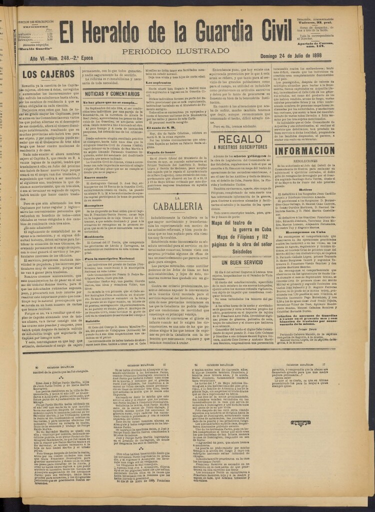 Miniatura de Heraldo de la Guardia Civil del 24 de julio de 1898