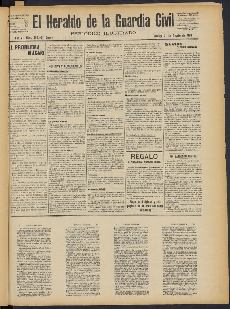 Miniatura de Heraldo de la Guardia Civil del 21 de agosto de 1898