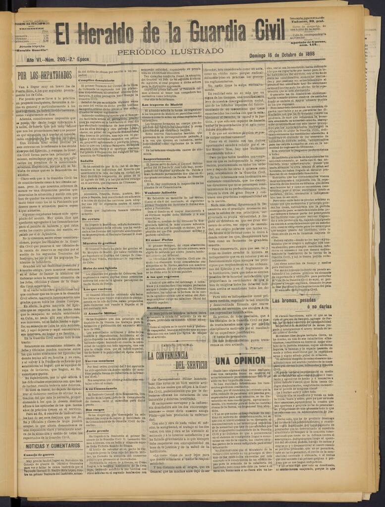 Miniatura de Heraldo de la Guardia Civil del 16 de octubre de 1898