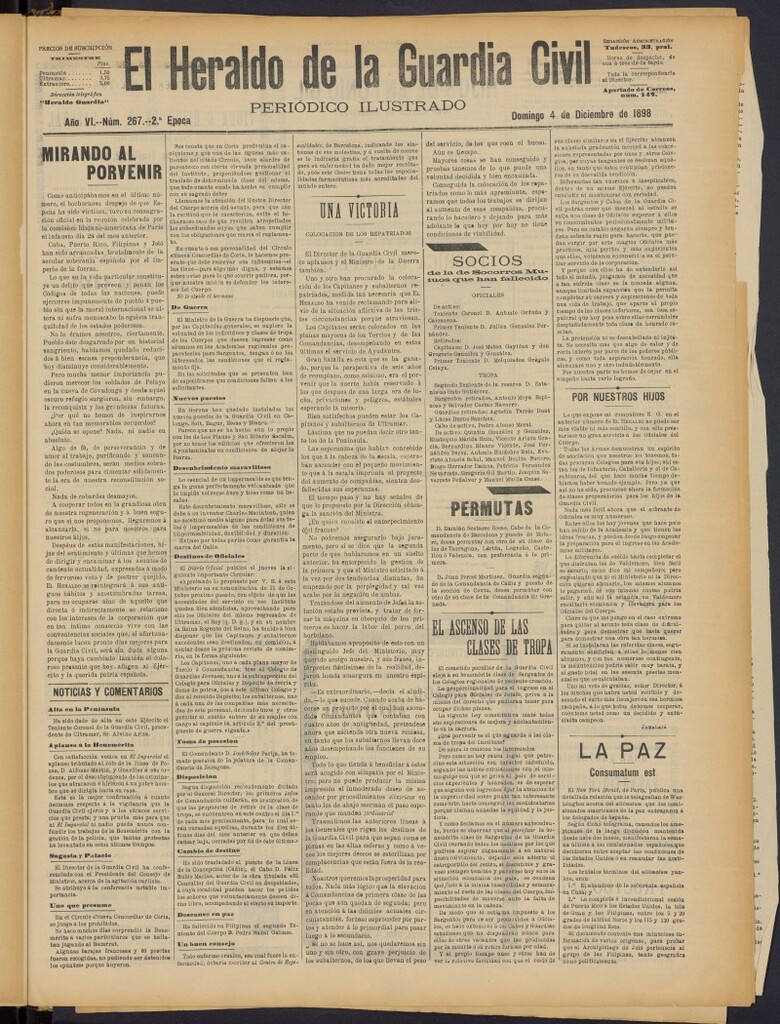 Miniatura de Heraldo de la Guardia Civil del 4 de diciembre de 1898