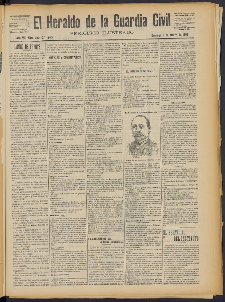 Miniatura de Heraldo de la Guardia Civil del 5 de marzo de 1899