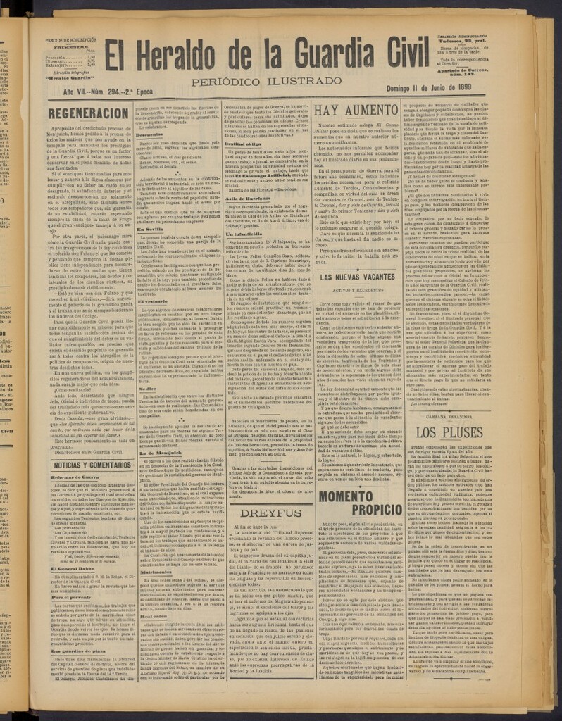Miniatura de Heraldo de la Guardia Civil del 11 de junio de 1899